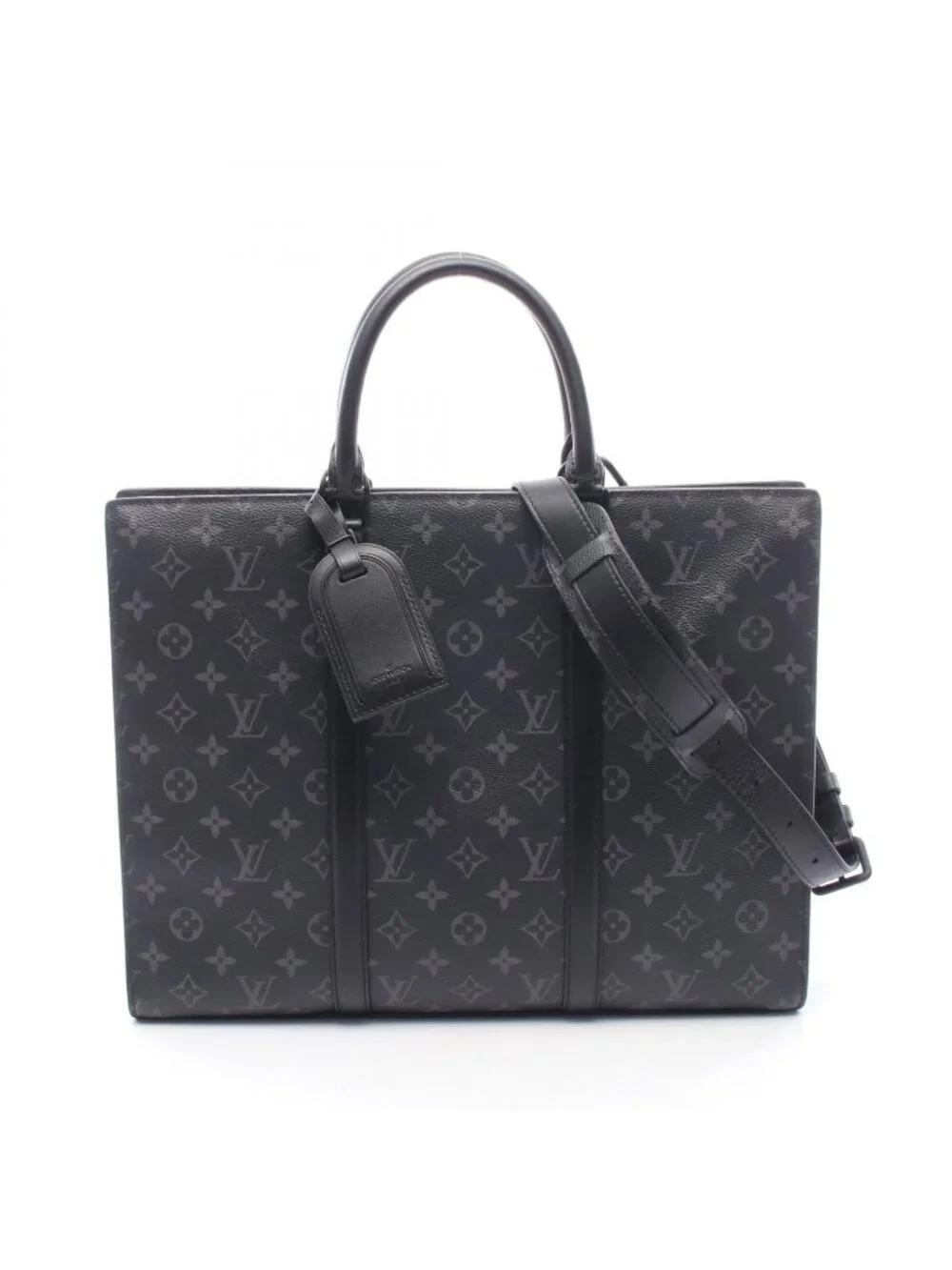 Louis Vuitton Business Bag Sac Plat Horizontal Zip Monogram Eclipse 2-Way